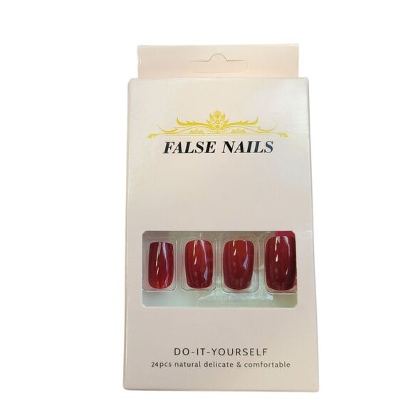 False Nails Red Set - Picture 1 of 2